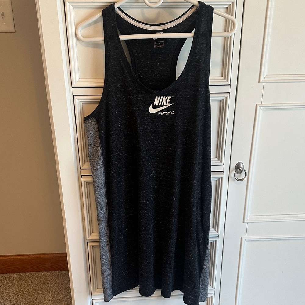 Nike Black and Gray Sports Tank Dress